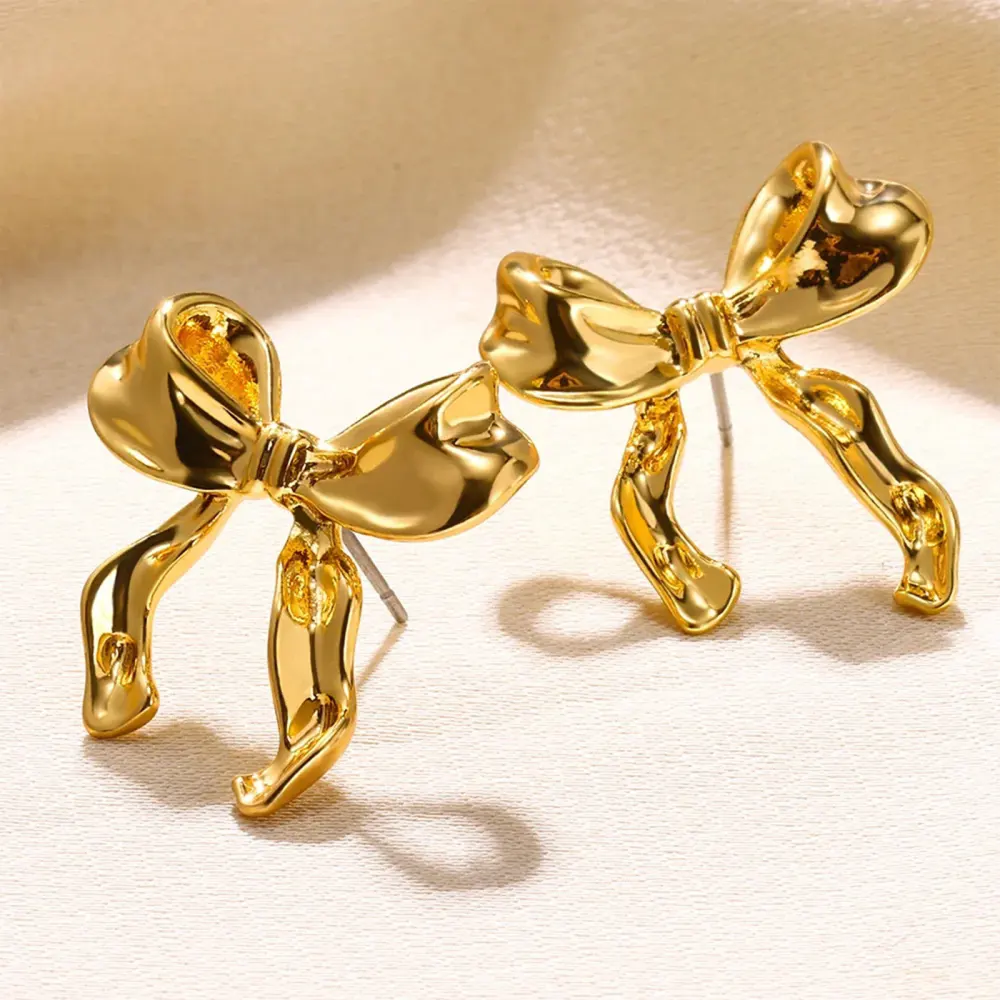 Bow Earrings Simple Style Fashionable and Versatile