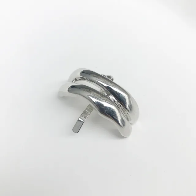 U shaped Japanese Texture Metal Tie Hair Hair Hook Sweet Cool Low Ponytail Clip Silver - Shop at LoveMi