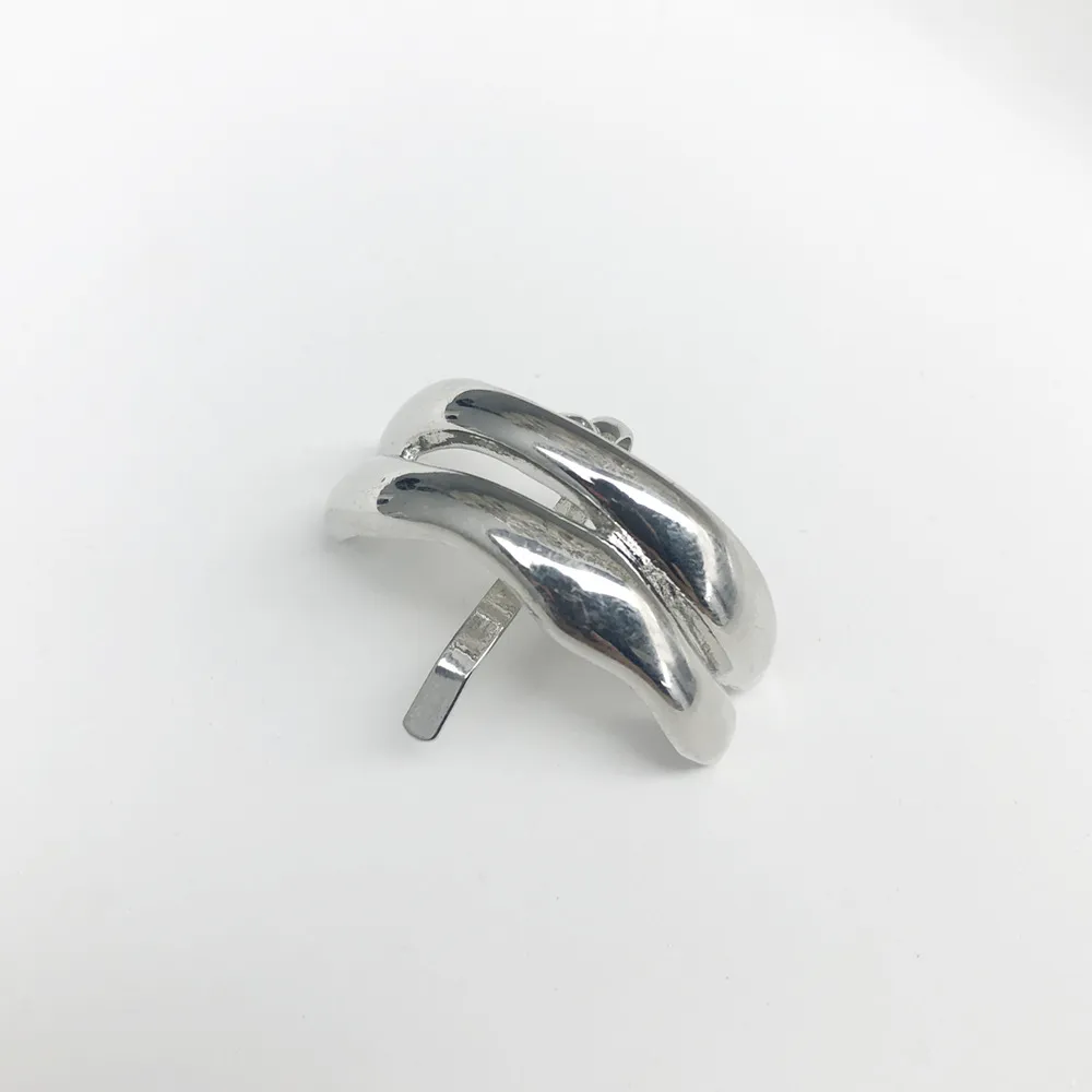 U-shaped Japanese Texture Metal Tie Hair Hair Hook Sweet Cool Low Ponytail Clip - Silver