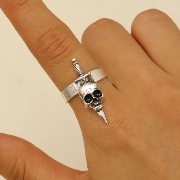 Halloween Skull Pirate Adjustable Opening Ring