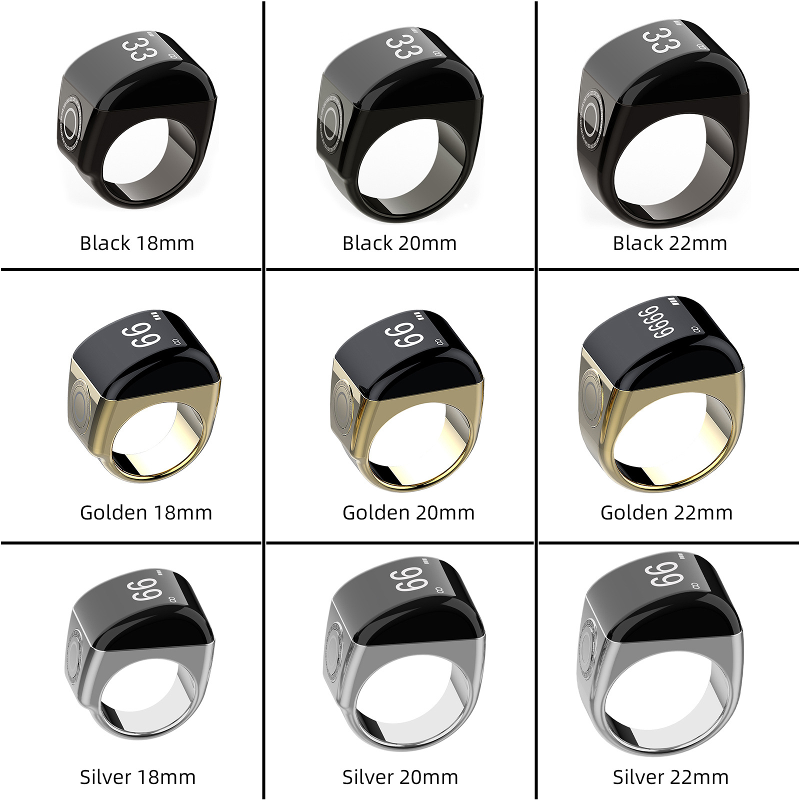 Smart Ring QB702 Made Of Zinc Alloy With Bluetooth Connectivity