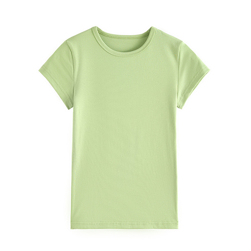Womens Short-sleeved T-shirt With A Small Round Neckline