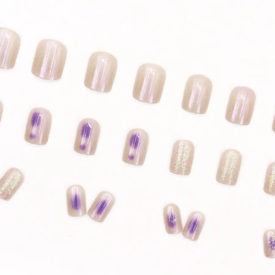 Icy Light Purple Aurora Glitter Embellishment Purple Mottled Wear Armor