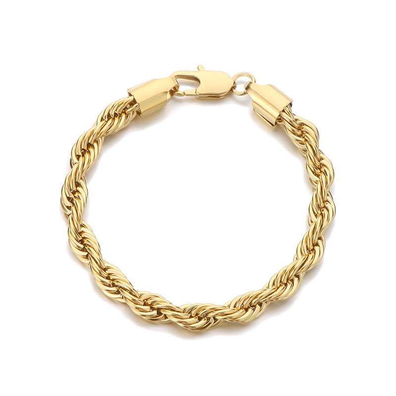 Hip-hop Trendy Braided Chain Couple Bracelet Accessory