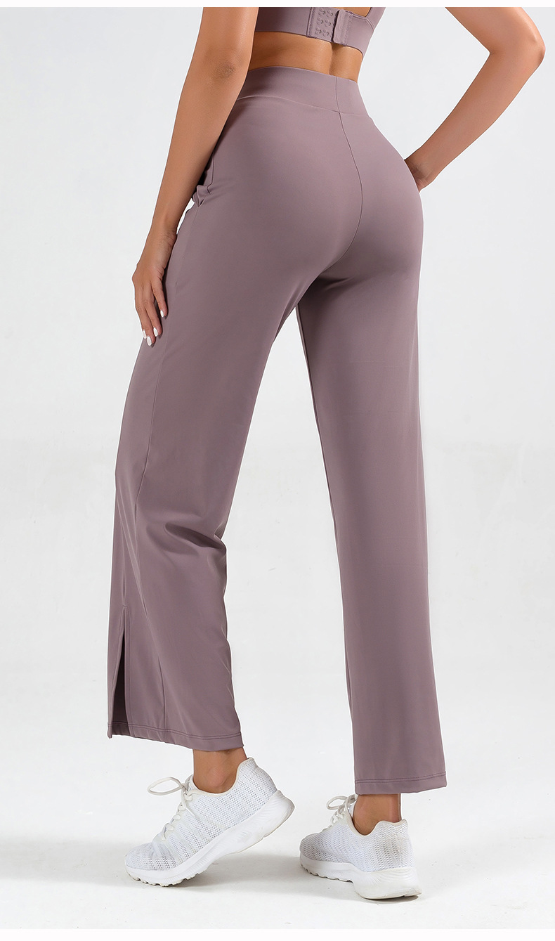 Title 5, Damen Yoga Hose mit weitem, ausgestelltem Bein ...