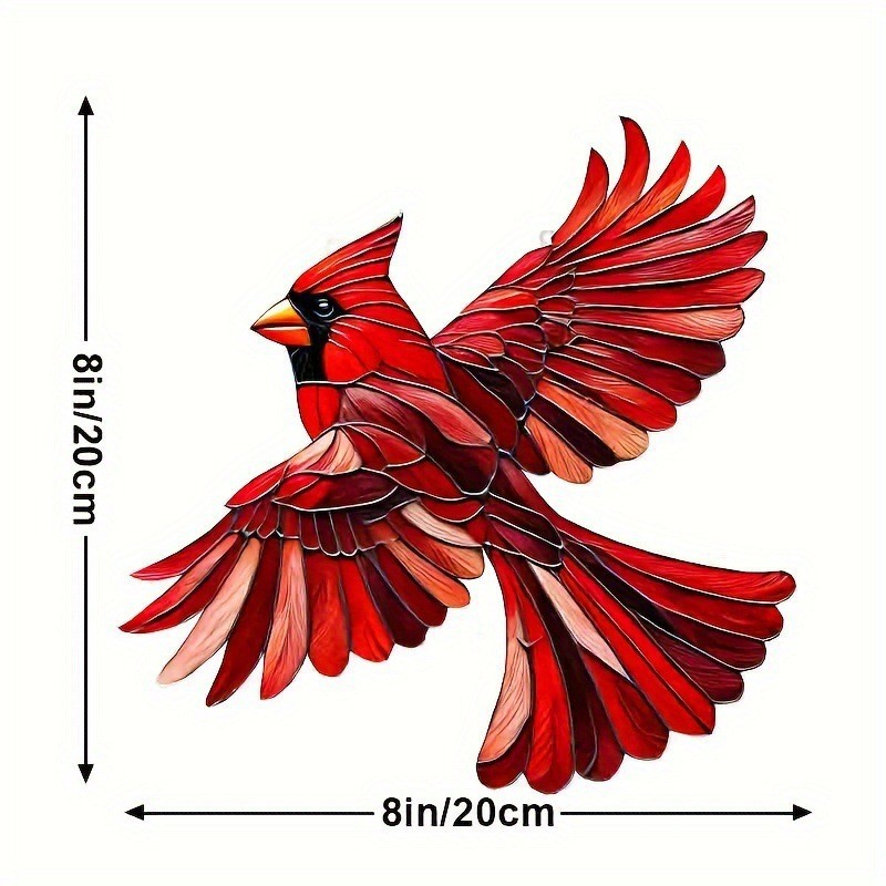 Red Phoenix Sun Catcher – Acrylic Pendant for Visor, Window, or Home Decor