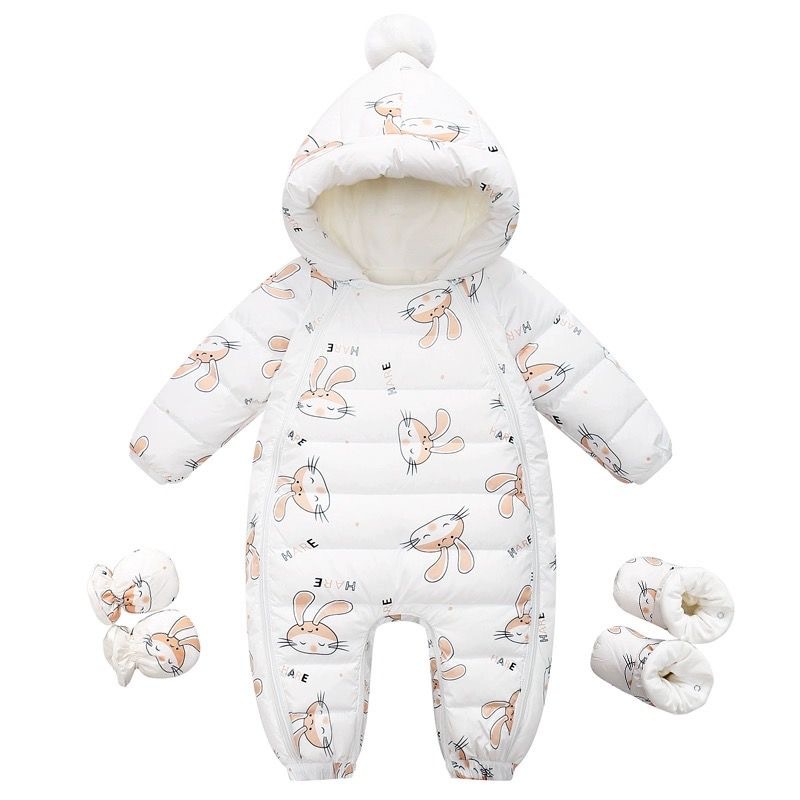 Winter Down Jumpsuit For Newborns