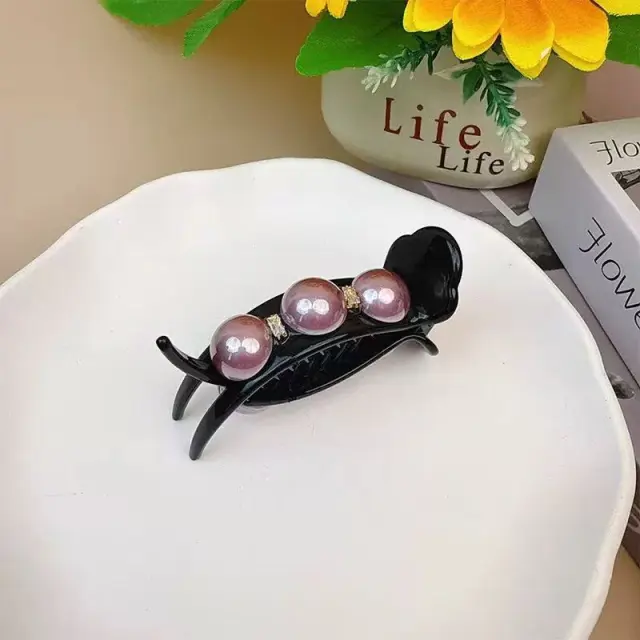 Female Creative Korean Version Temperament Pea Barrettes Purple - Shop at LoveMi