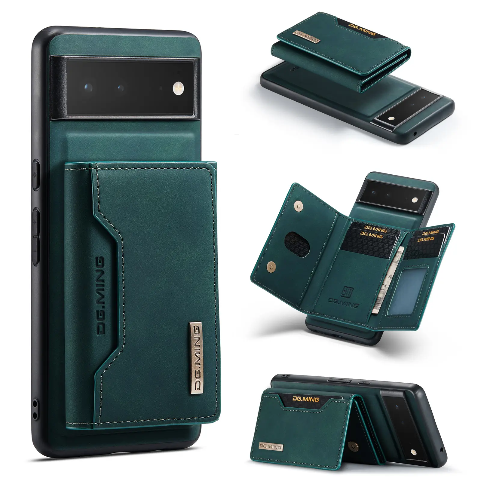 Leather Magnetic Card Holder Mobile Phone Protective