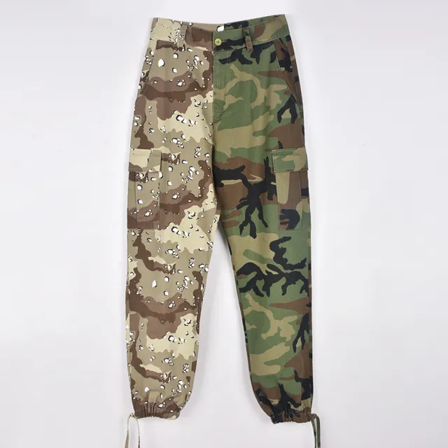 Denim Casual Camouflage Color block Pants Camouflage L - Shop at LoveMi