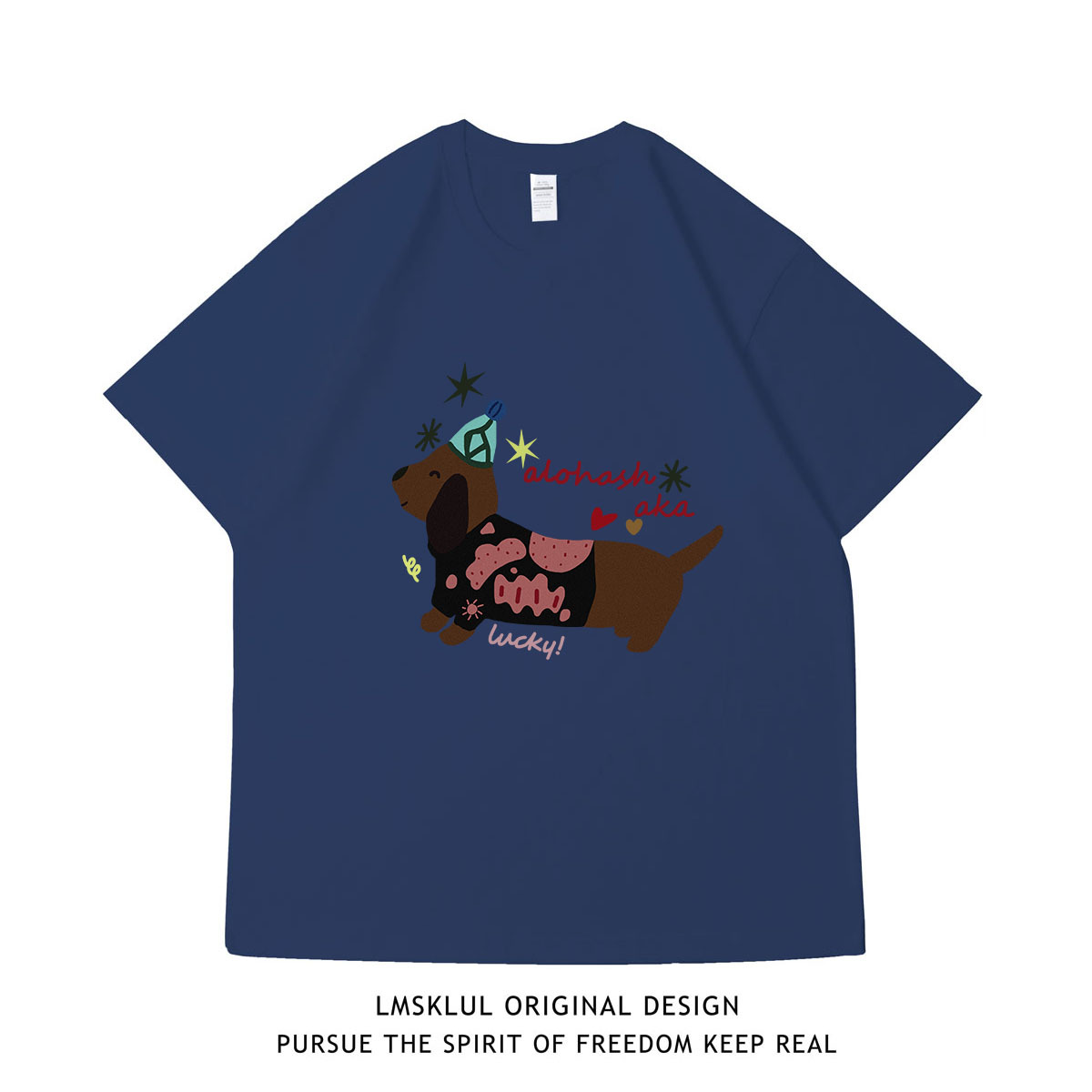 Retro Laid-back Printed Short-sleeved For Men And Women