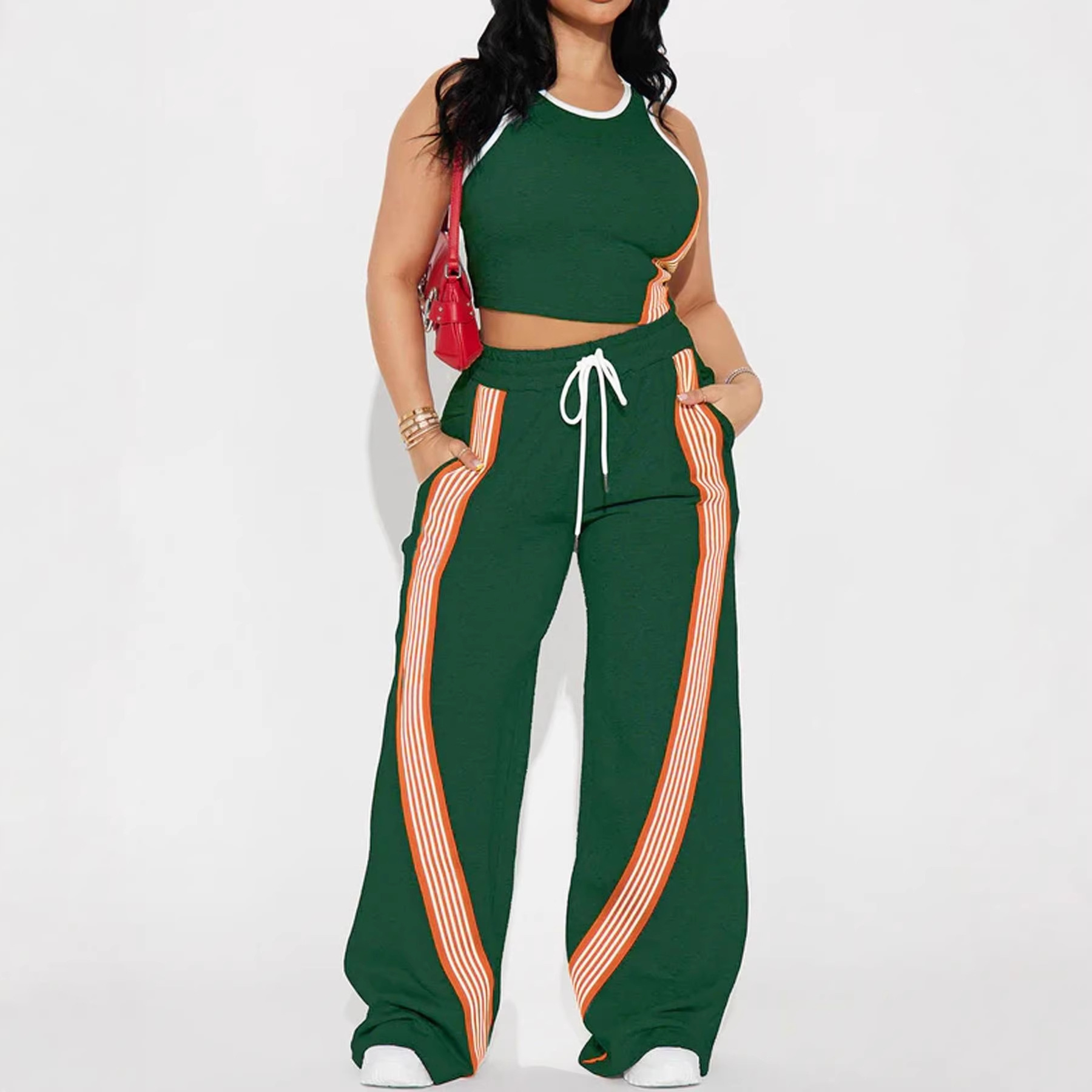 European And American Vest And Trousers Set