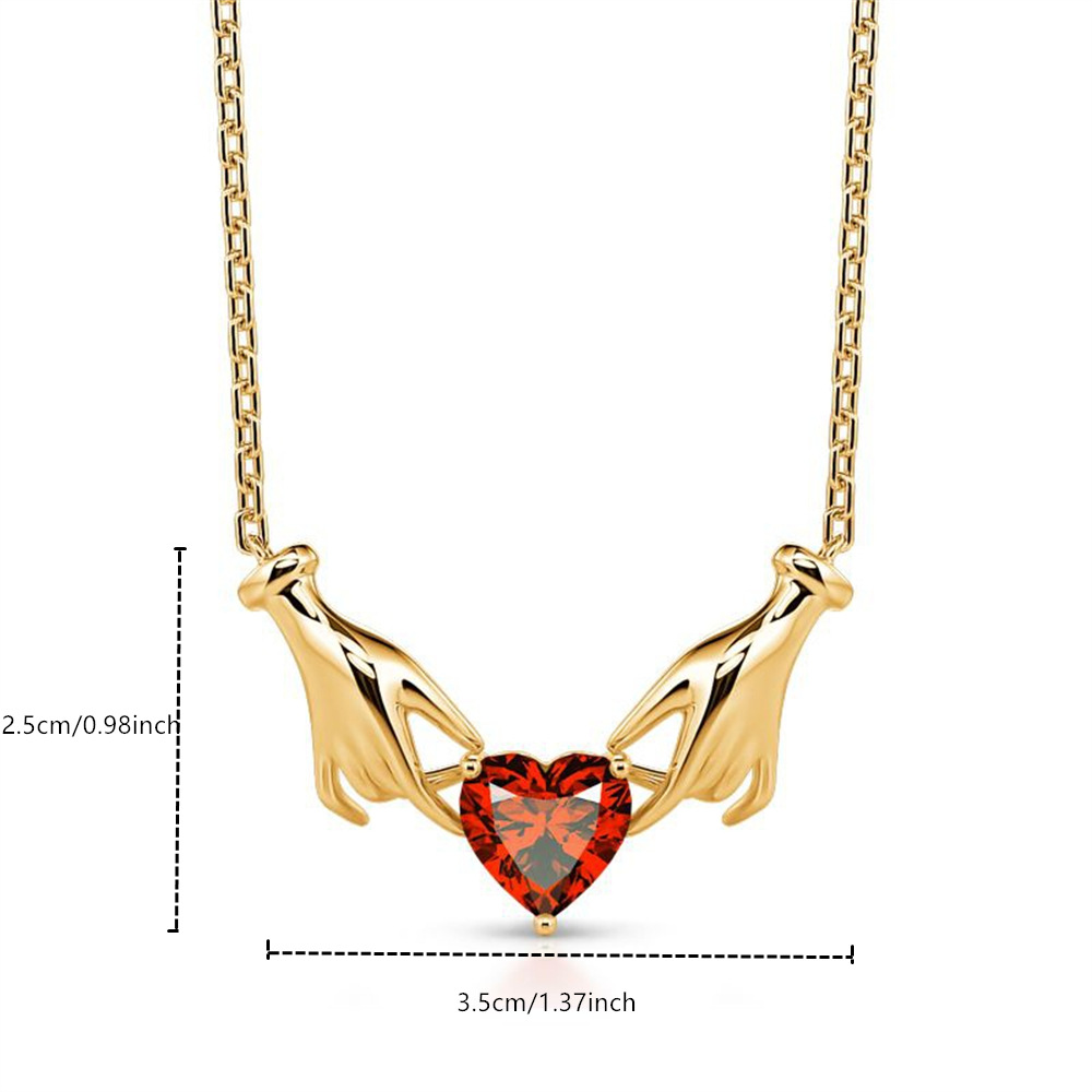 Hand Holding Heart Pendant Necklace Fashion Female Clavicle Chain