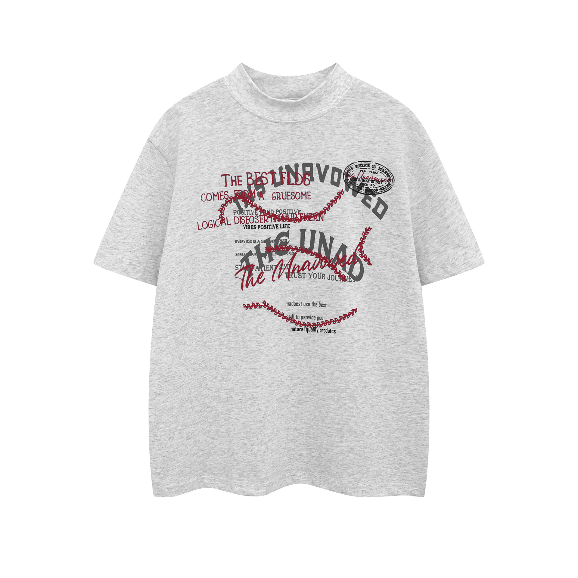 Women's High Street Top With Letter Print Gray - Shop at LoveMi