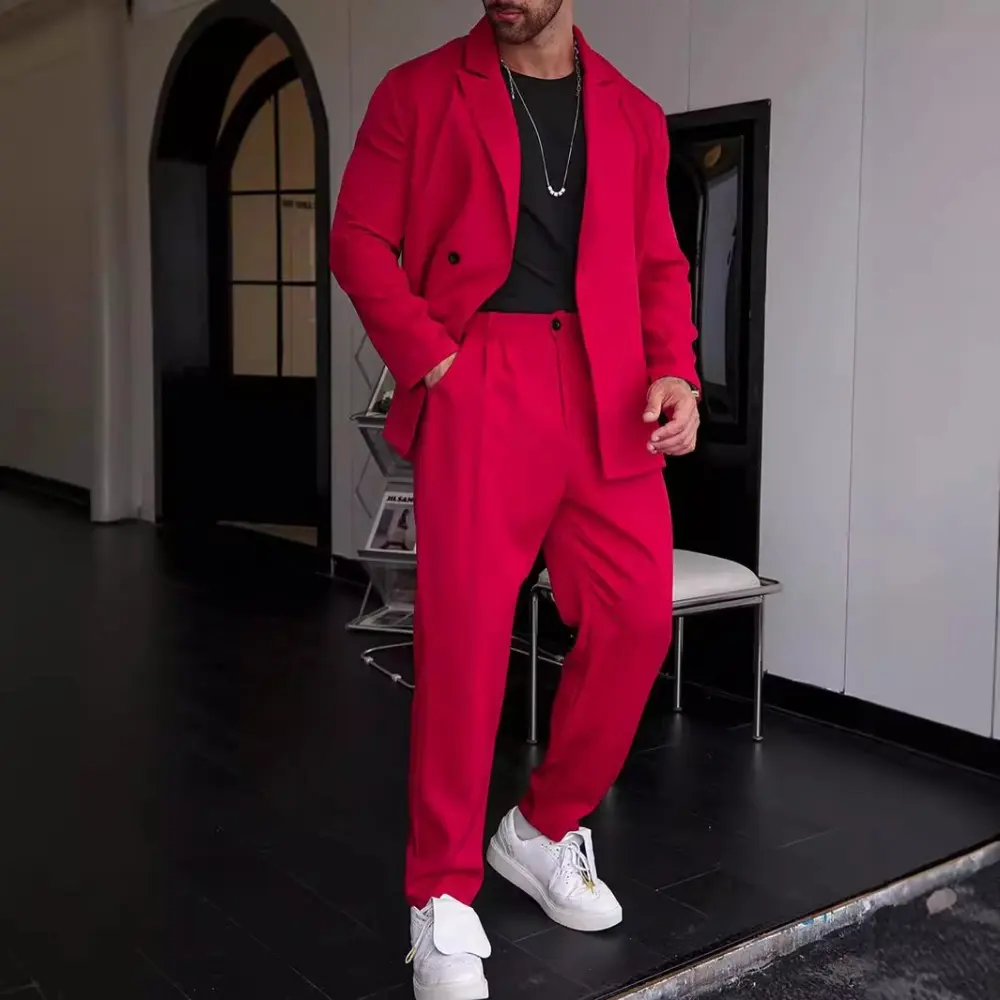 Spring and Autumn Personality Trend Loose Men's Suit