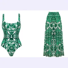 European And American Swimwear Female Beach Dress Blouse And Pants - Long Slip Dress-M - View 1