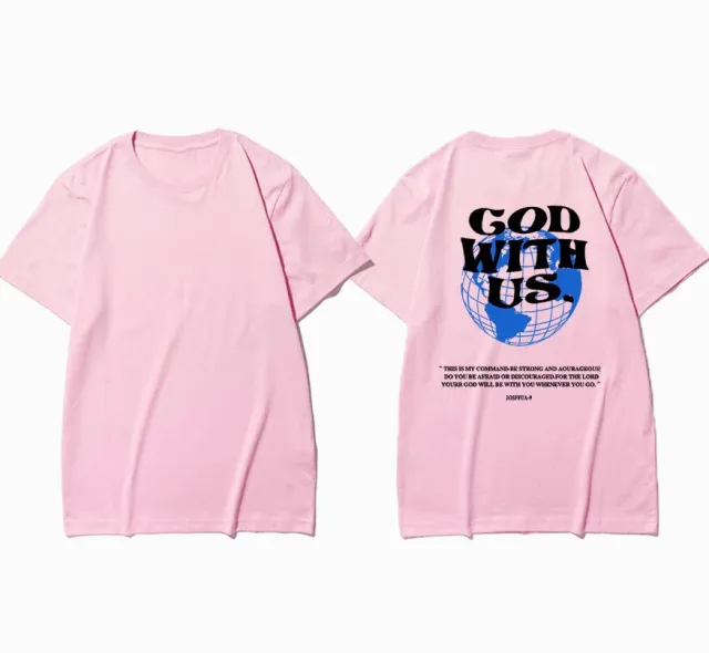 Letter Print Short sleeve Casual Retro T shirt Women Pink - Shop at LoveMi