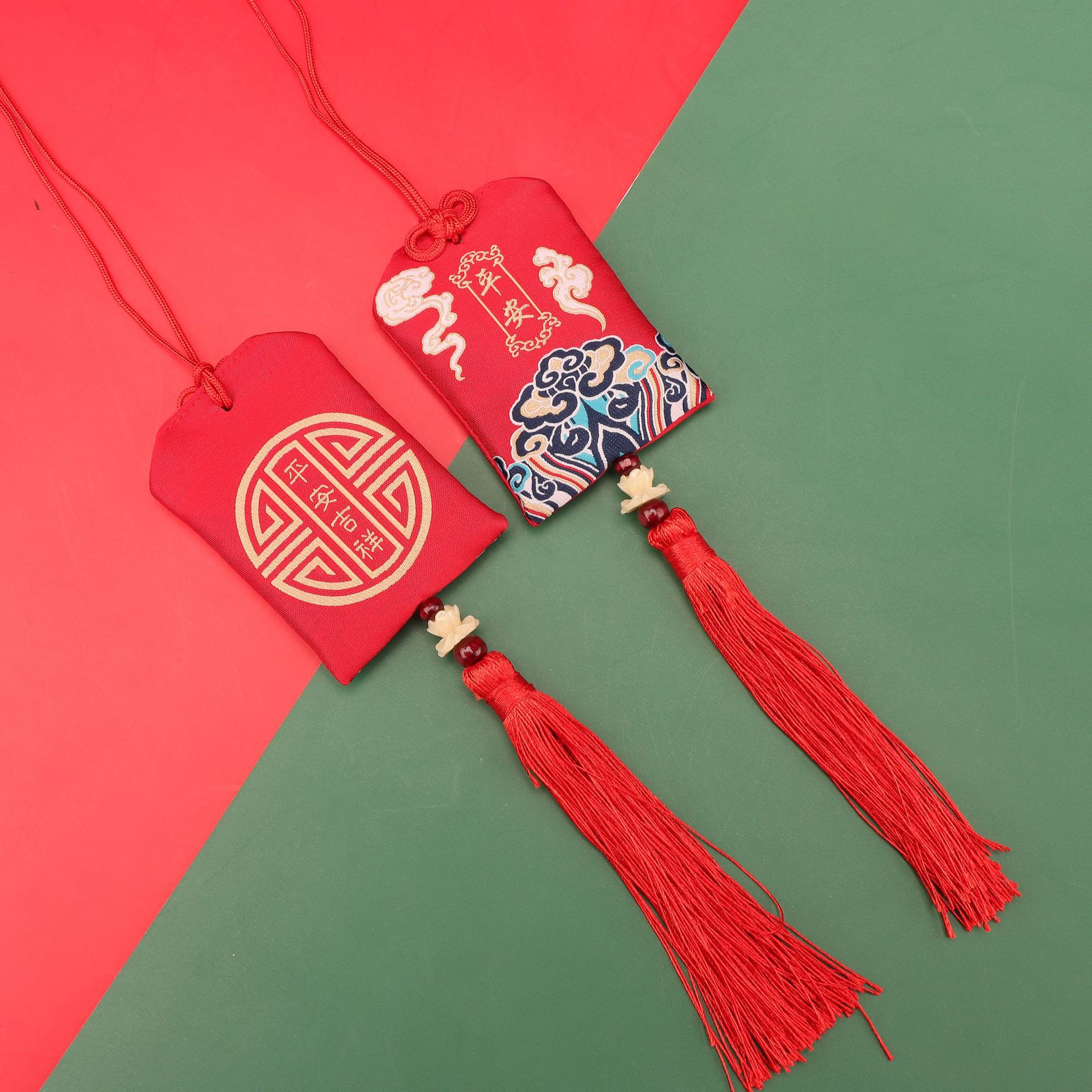 Embroidered Chinese Style Symbol Blessing Sachet Pendant — image 1