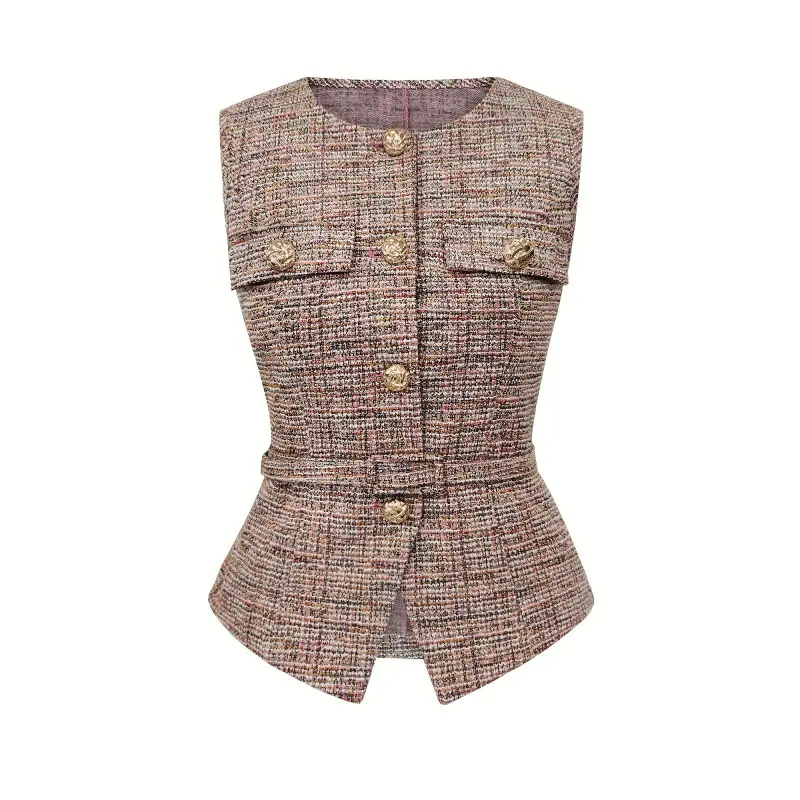 Waist-Cinching Belted Cardigan Vest
