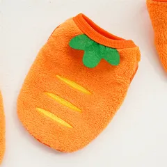 Pet Dog Winter Warm Carrot Clothes - Puppy Orange Carrot - View 1