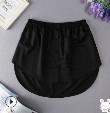 All matching Shirt Fake Hem Sweater Fake Skirt Bandage Dress Inner Wear Black - Shop at LoveMi