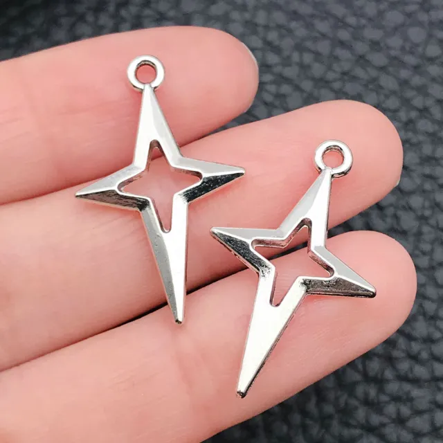 Cross shaped XINGX Pendant Eight pointed Stars Pendant DIY Handmade Accessories K Antique Silver 15 X25Mm - Shop at LoveMi