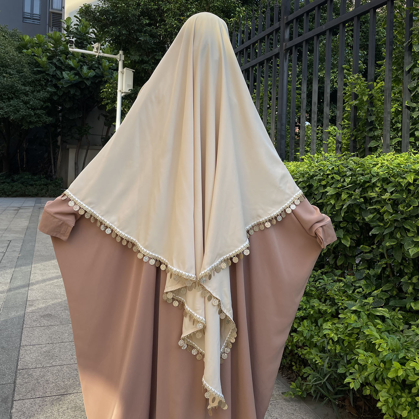 Solid Color Single-layer Double-layer Three-layer Sequined Tassel Headscarf