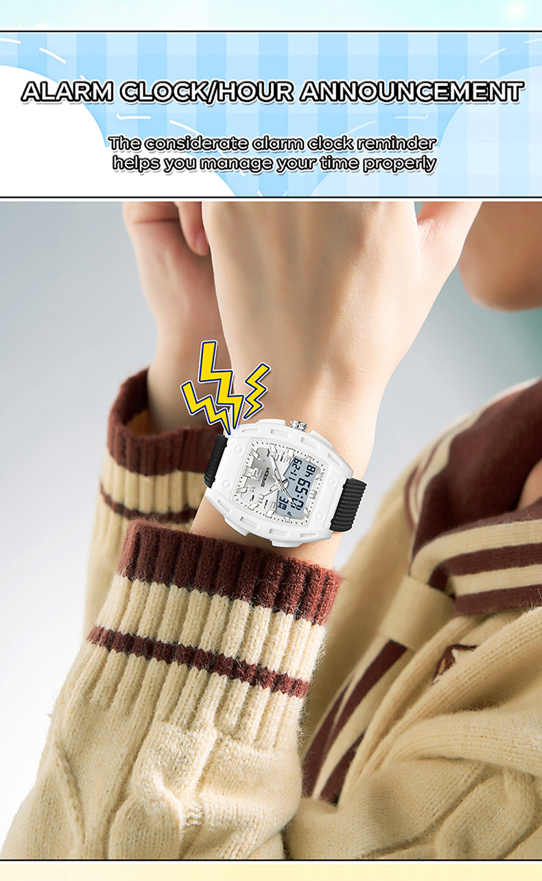 Sanda 6330 Sporty Stylish And Energetic Bucket-style Wristwatch for Men
