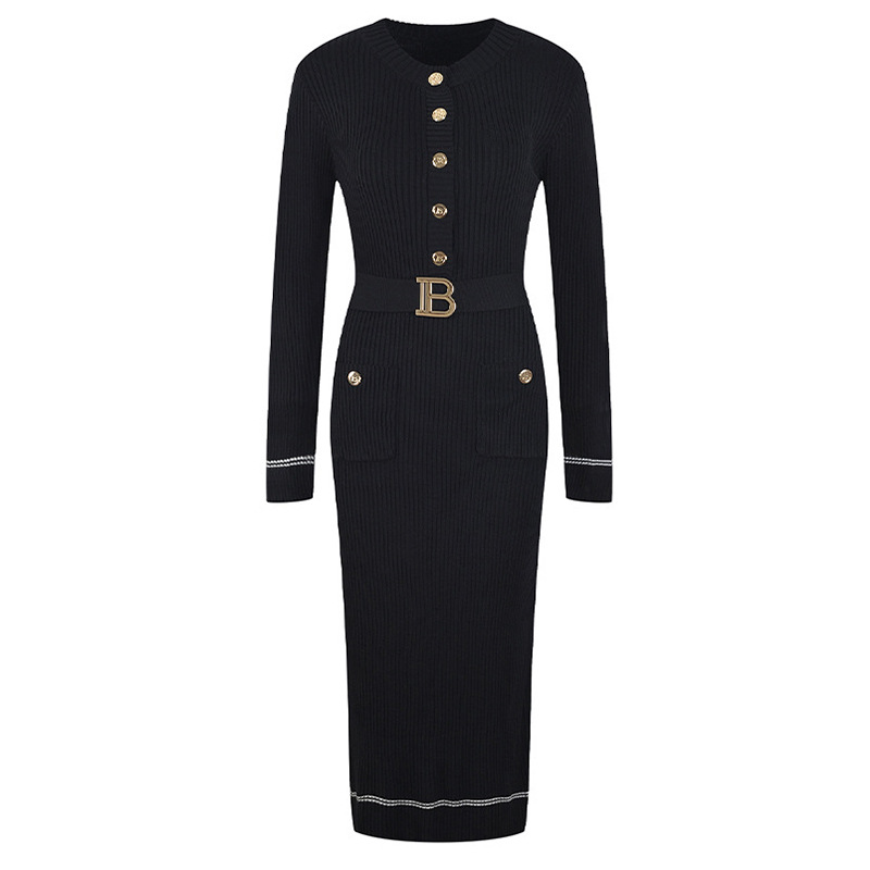 Knitted Long Sleeve Dress