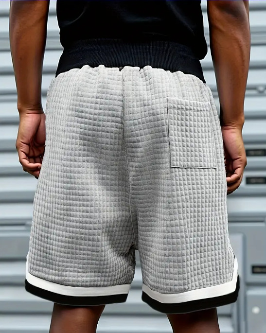 Men's Casual Loose Striped Webbing Trendy Plaid Sports Shorts