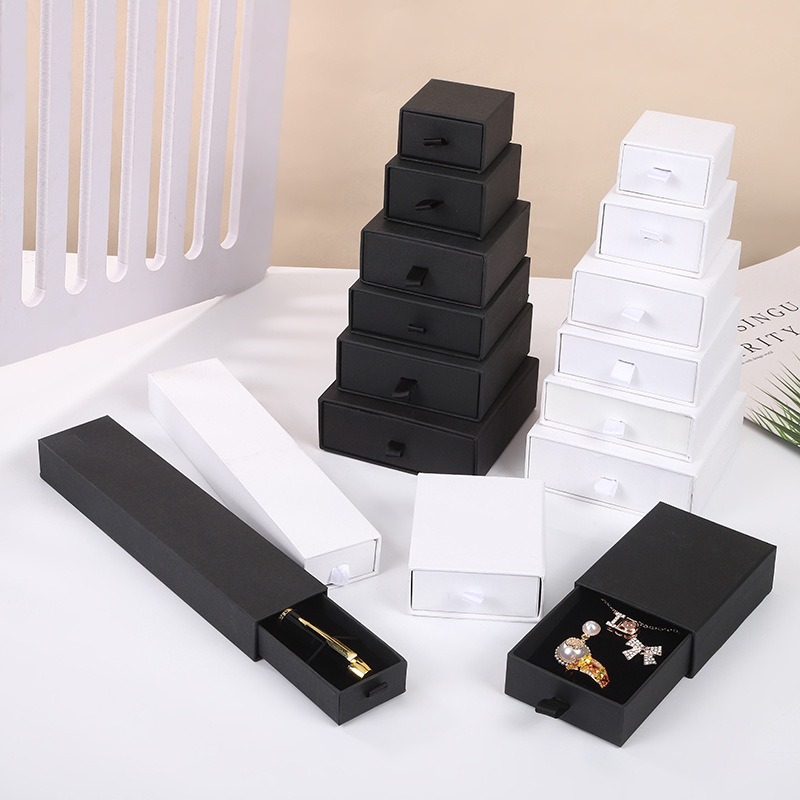 Fashion Jewelry Packaging Box Craft Paper Drawer