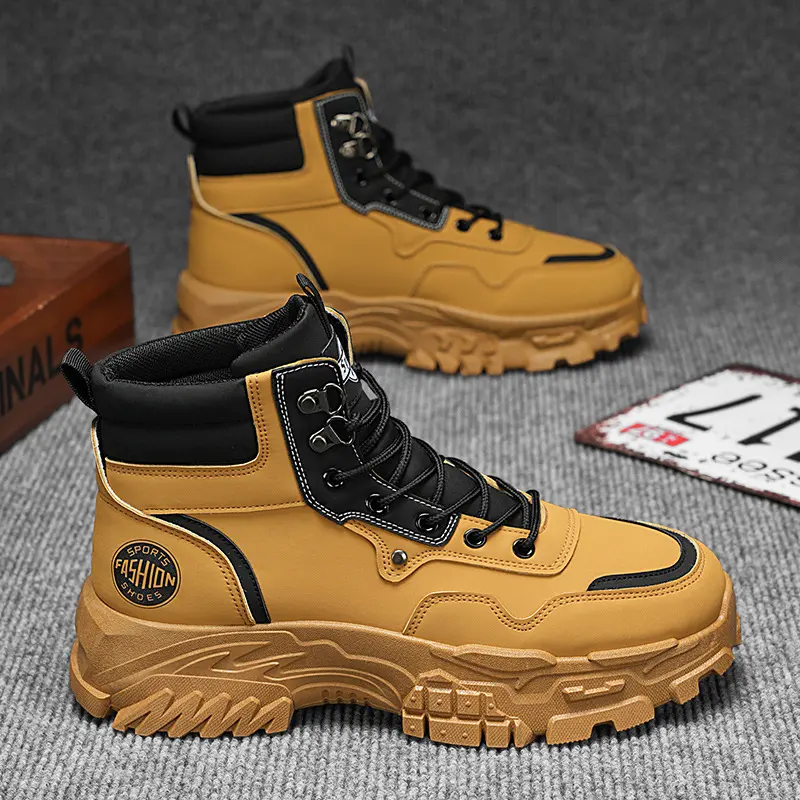 Men's Martin Boots Breathable High-top Work Shoes