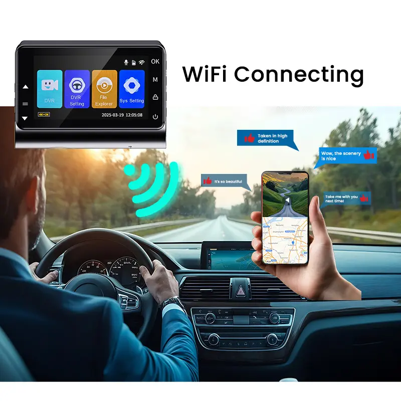 3-inch 4K 2K Front-and-rear Dual-camera HD Dash