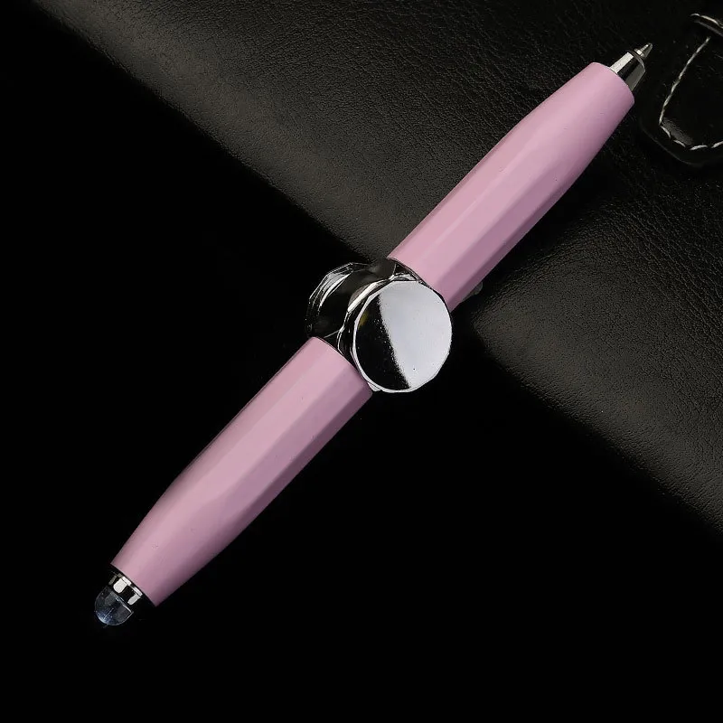 Creative Multi-Function LED Pen Spinning Decompression Gyro Metal Ballpoint Pen Fashion Office School Supplies Writing Pens – image 8