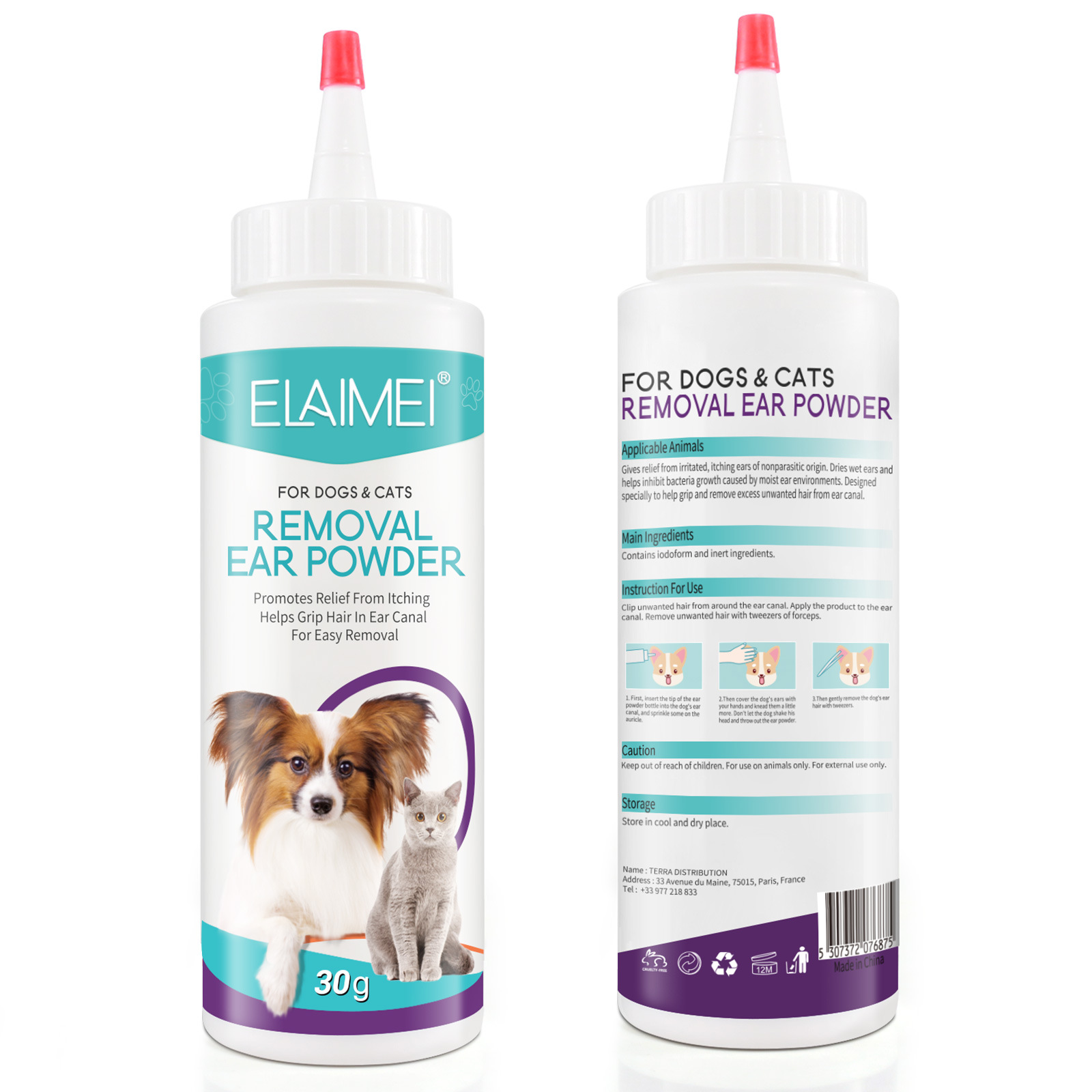 Ear Powder For Pet Cats And Dogs