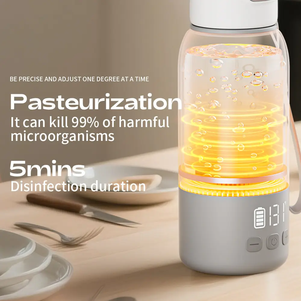 Portable Wireless Thermostatic Cup Electric Heating MugKettle With Temperature Control For Babies