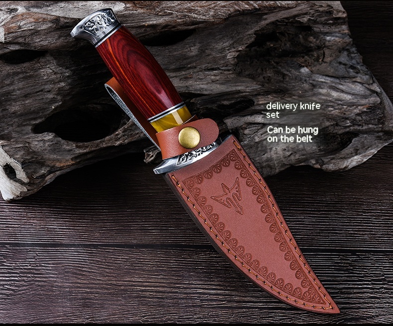 Forged Mongolian Handle Meat Knife For Free Blade Sheath - Image 5