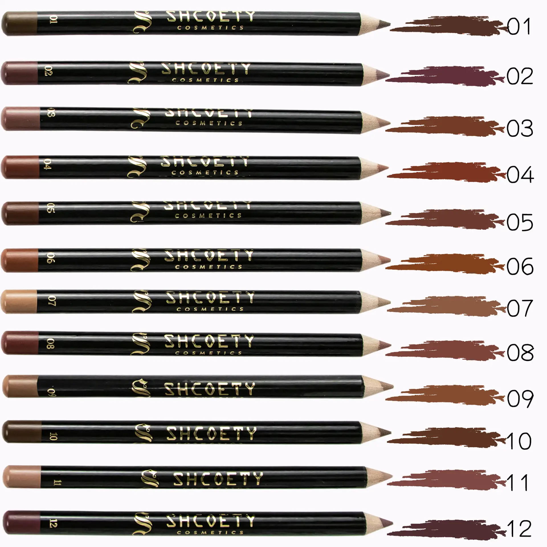 12 Colors Matte Lip Liner Suit Nude