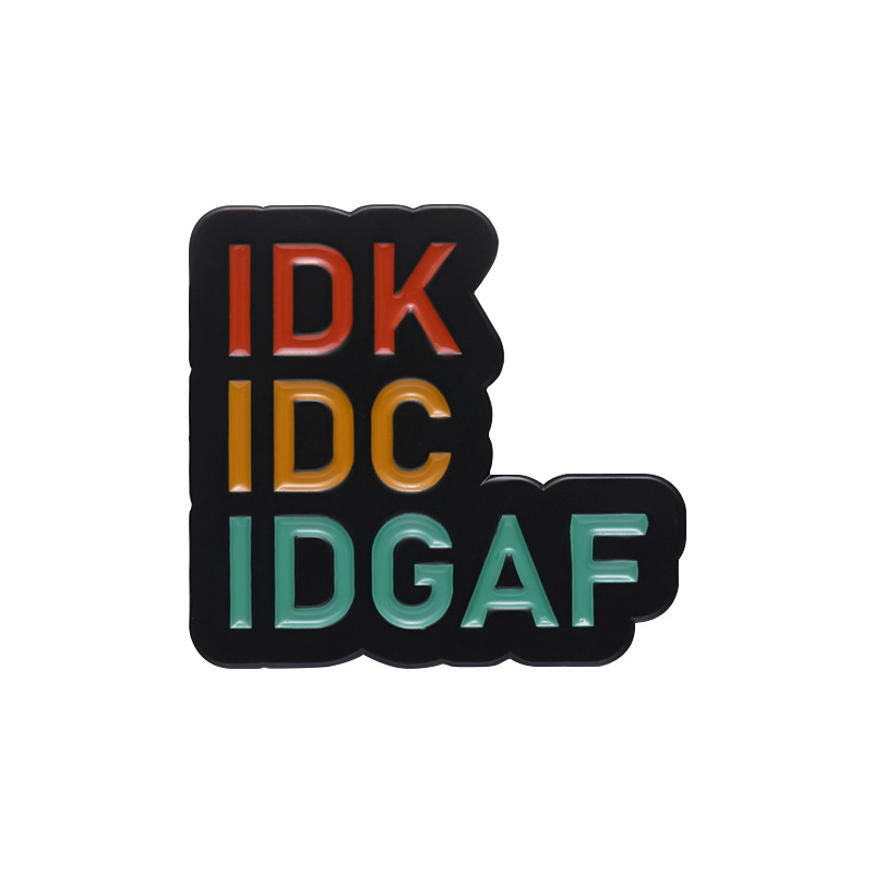 Motivational Fun And Creative Metal Badges Featuring Personalized Letter Designs In English