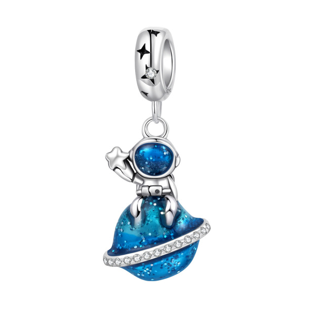 Starry Sky Astronaut Diy Bracelet String Beads Pendant