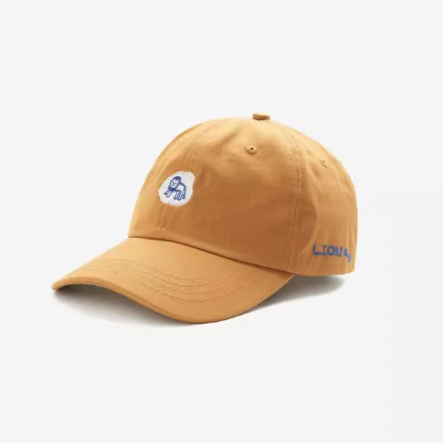 Cute Animal Embroidered Baseball Cap For Women Soft Peaked Cap Ginger Yellow - Shop at LoveMi