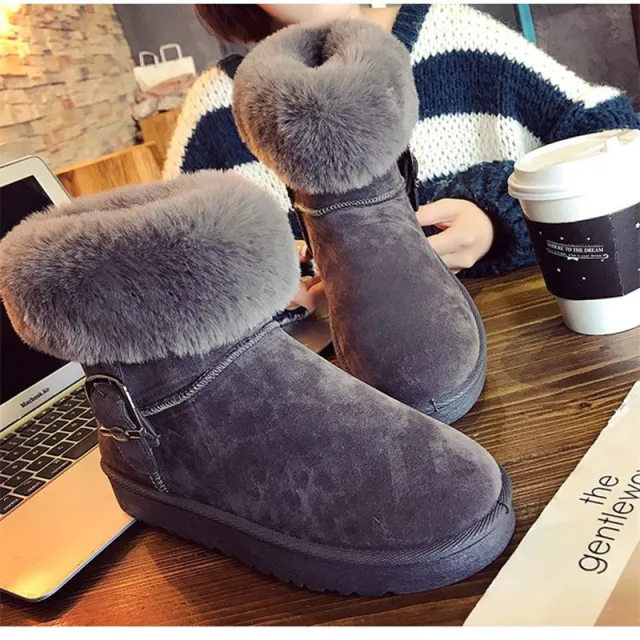 Buckle Ankle Boots Lace up Student Female Gray - Shop at LoveMi