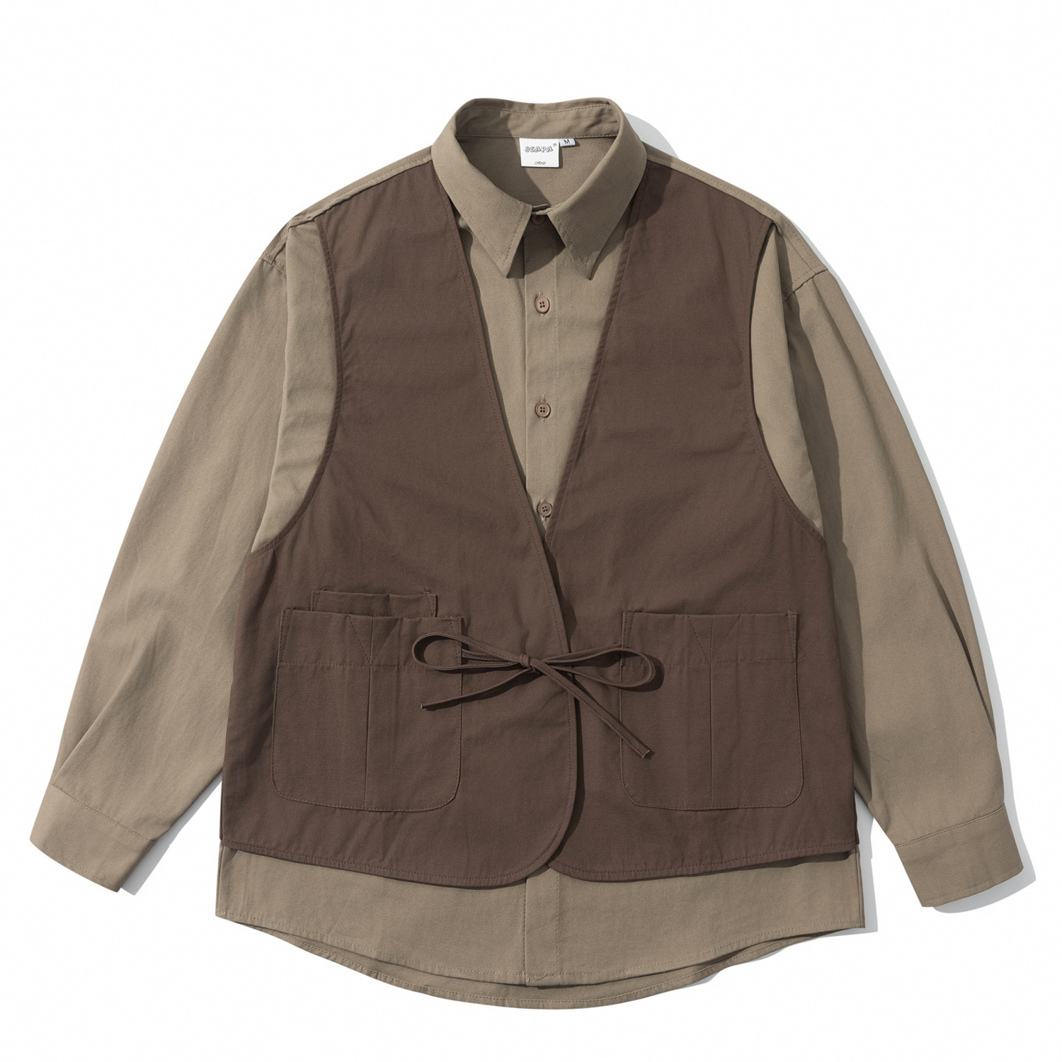 Loose-Fit Pure Cotton Long-Sleeve Cardigan
