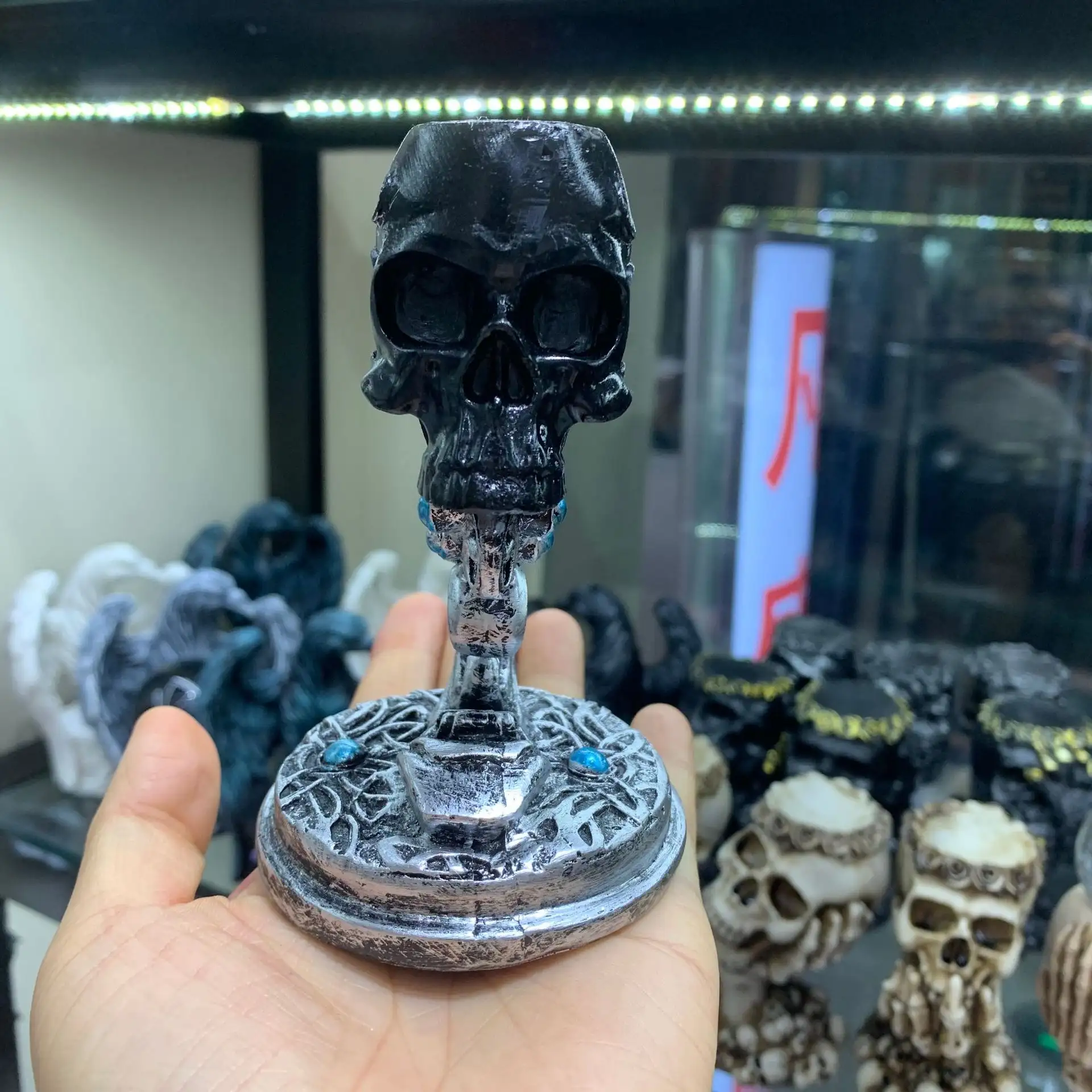 Skull Crystal Ball Base Crafts Ornaments