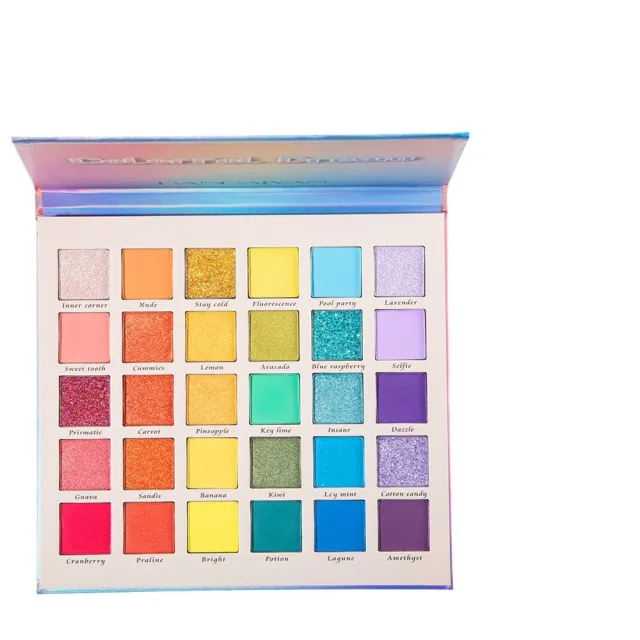 30 Colors Shimmer Matte Glitter Dreamy Rainbow Palette Eye Shadow Plate 30 Colors - Shop at LoveMi