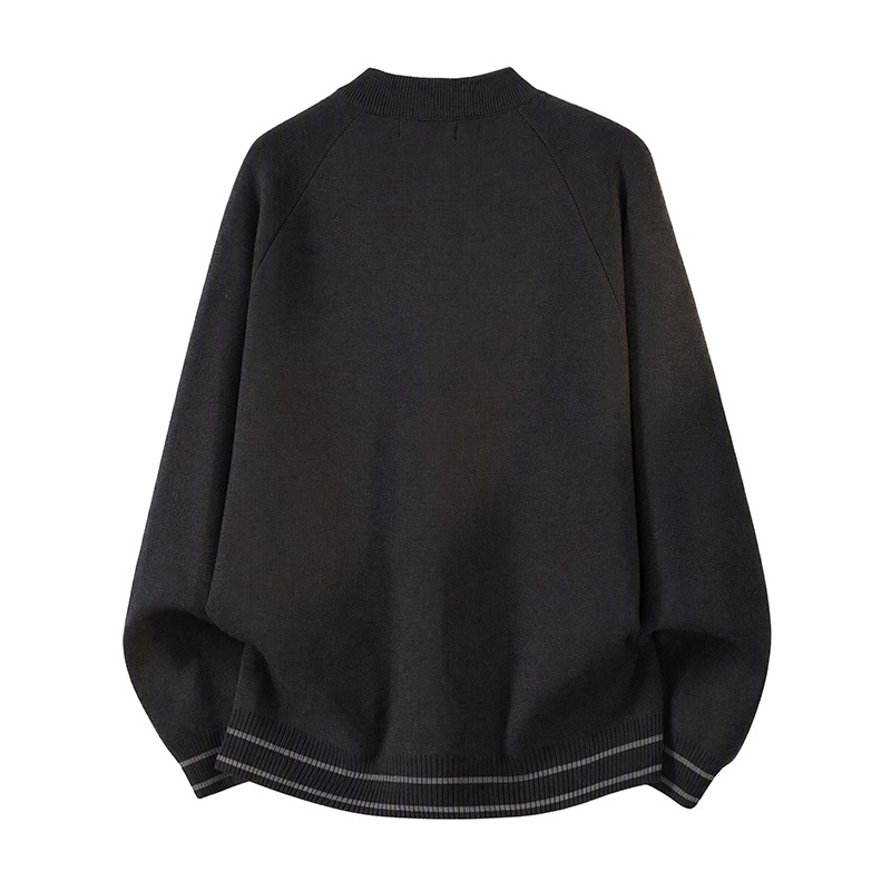Crew-Neck Knitted Cardigan, picture 7 of 7