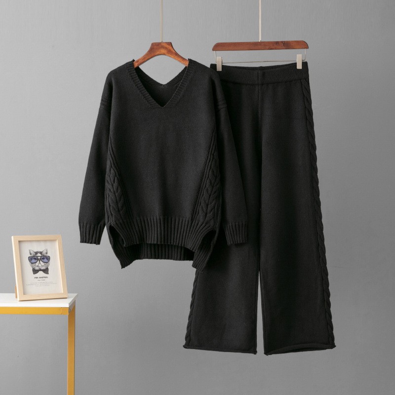 Western Style Fashionable Wide Leg Pants Women's Two-piece Suit 097f5132 F1b8 4740 Baab Cffcfdc61926