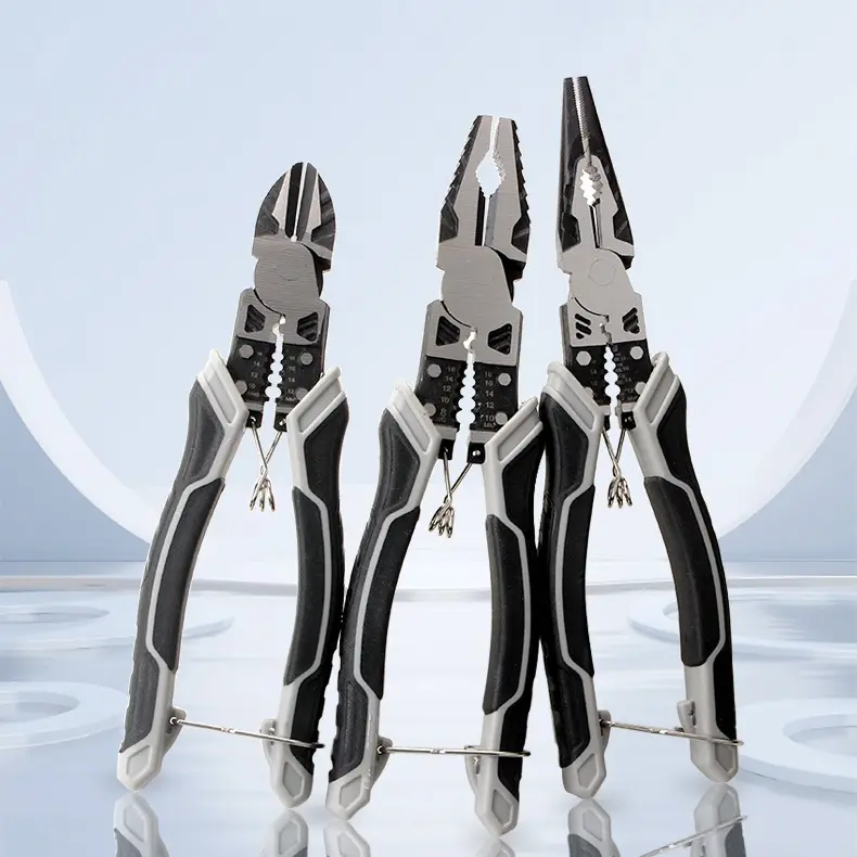 Factory Wholesale Vice Electrician Wire Cutter Tiger Plier Slanting Forceps 3-piece Multi-functional Home Use Set