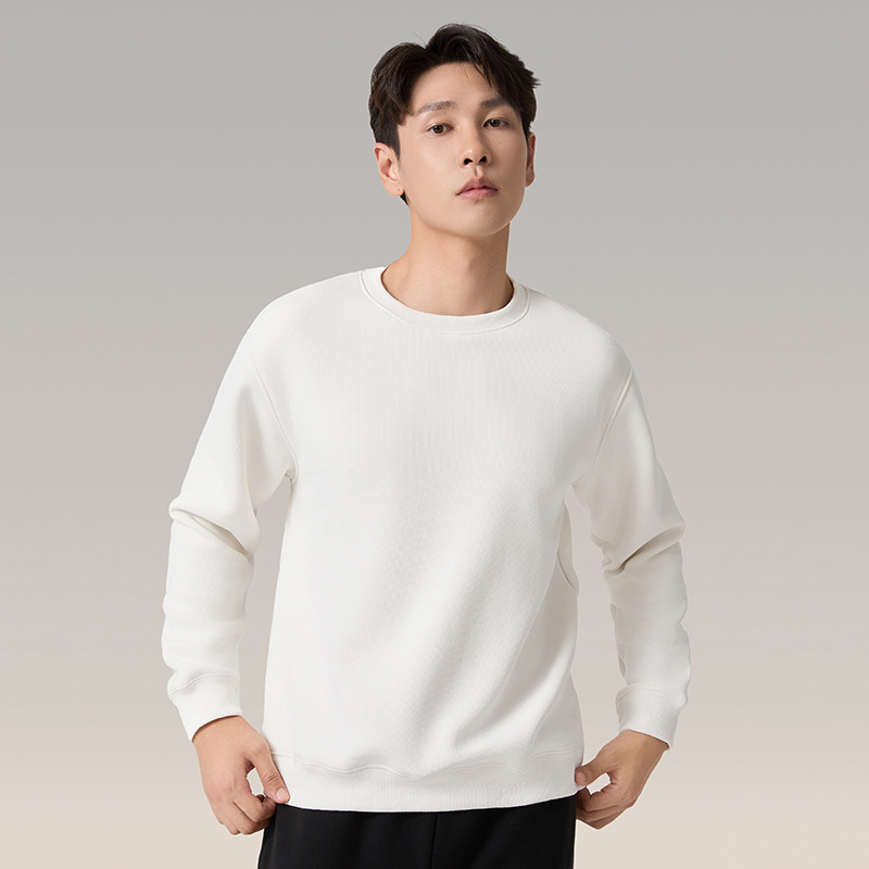 Womens Round-neck Loose-fit Casual Versatile Sweatshirt