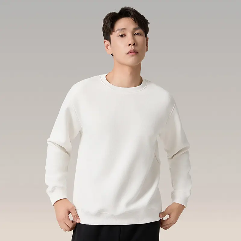 Womens Round-neck Loose-fit Casual Versatile Sweatshirt